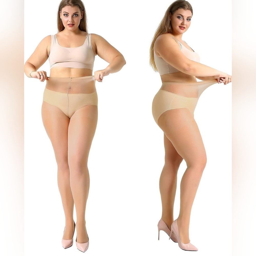 4 pack - Plus Size XXXL Pantyhose - Sheer Stocking